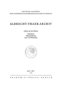 Albrecht Thaer Archiv Band 6 Heft 6 German Edition Deutsche Akademie Der Landwirtschaftswissenschaften Kitap Kapağı