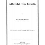 Albrecht von Graefe German Edition Alexander Goschen Kitap Kapağı