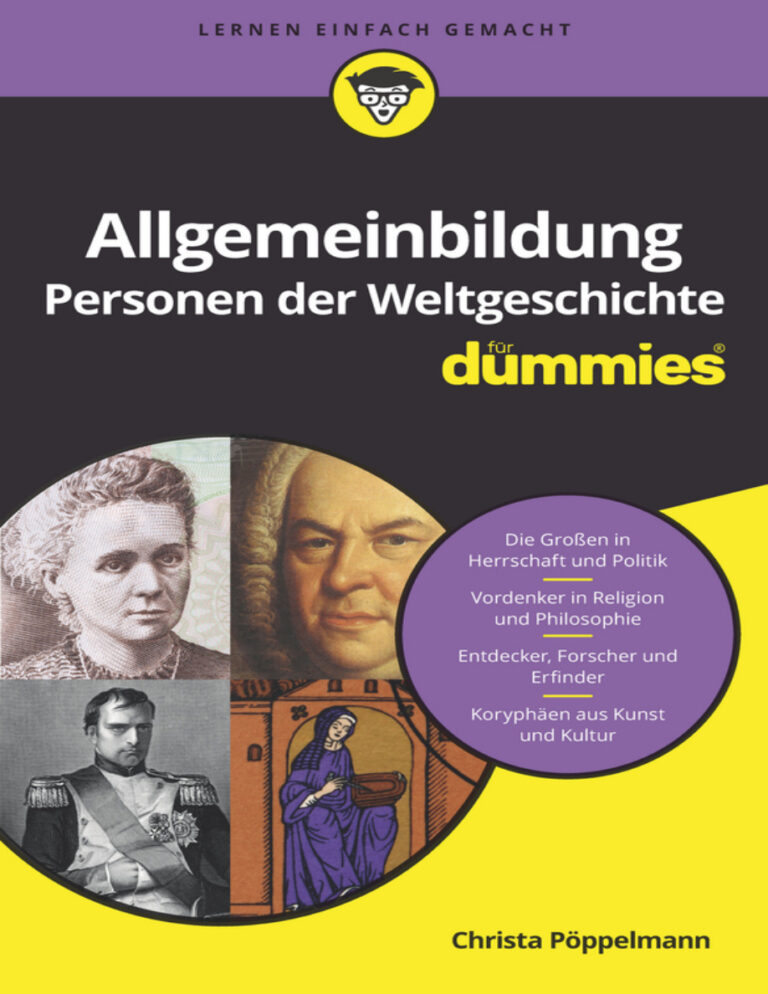 Allgemeinbildung Personen der Weltgeschichte fur Dummies German Edition Christa Poppelmann Kitap Kapağı