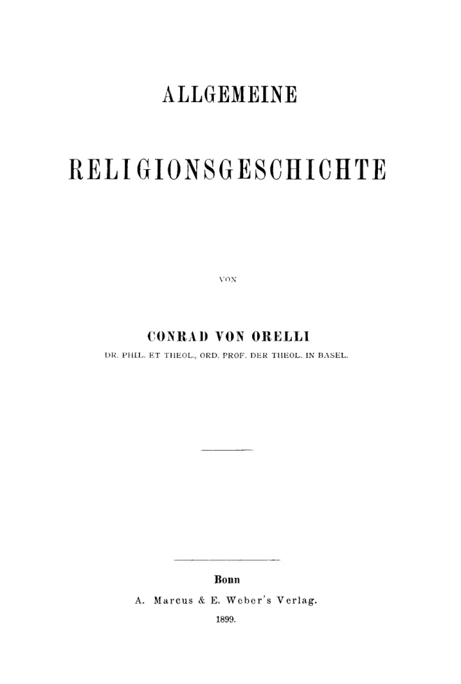 Allgemeine Religionsgeschichte German Edition Conrad Orelli Kitap Kapağı