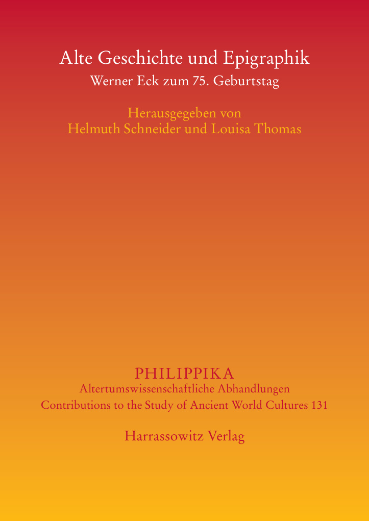 Alte Geschichte und Epigraphik German Edition Helmuth Schneider Kitap Kapağı