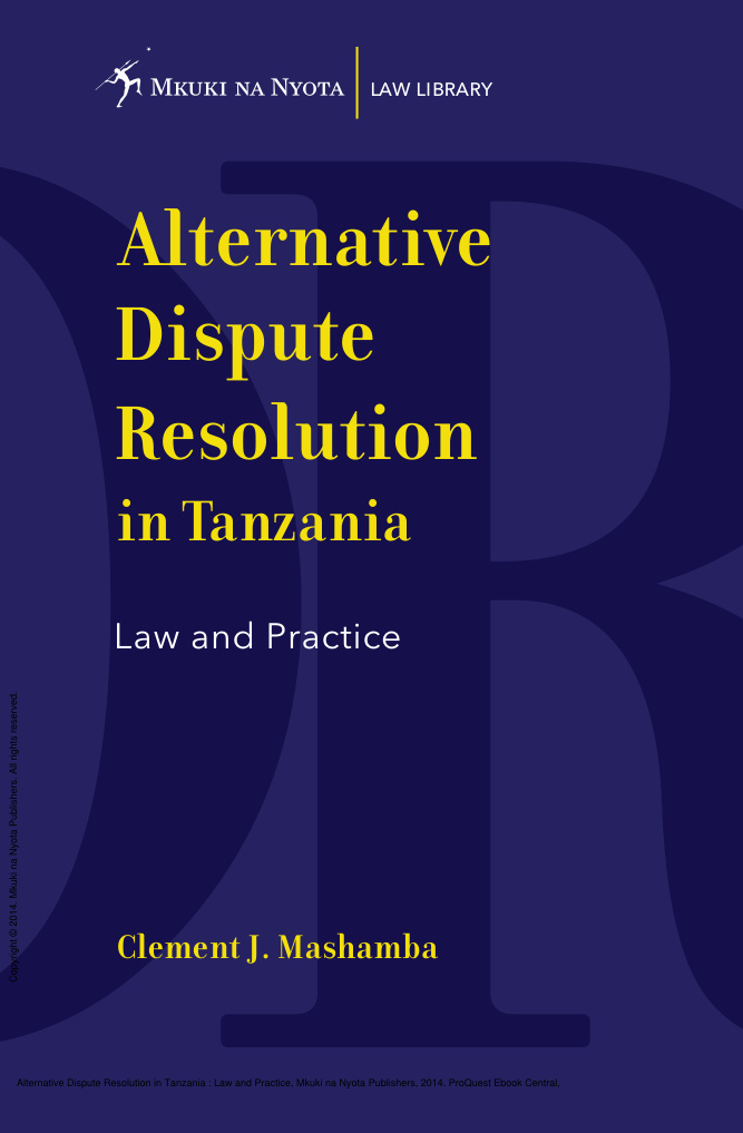 Alternative Dispute Resolution in Tanzania Mashamba c Kitap Kapağı