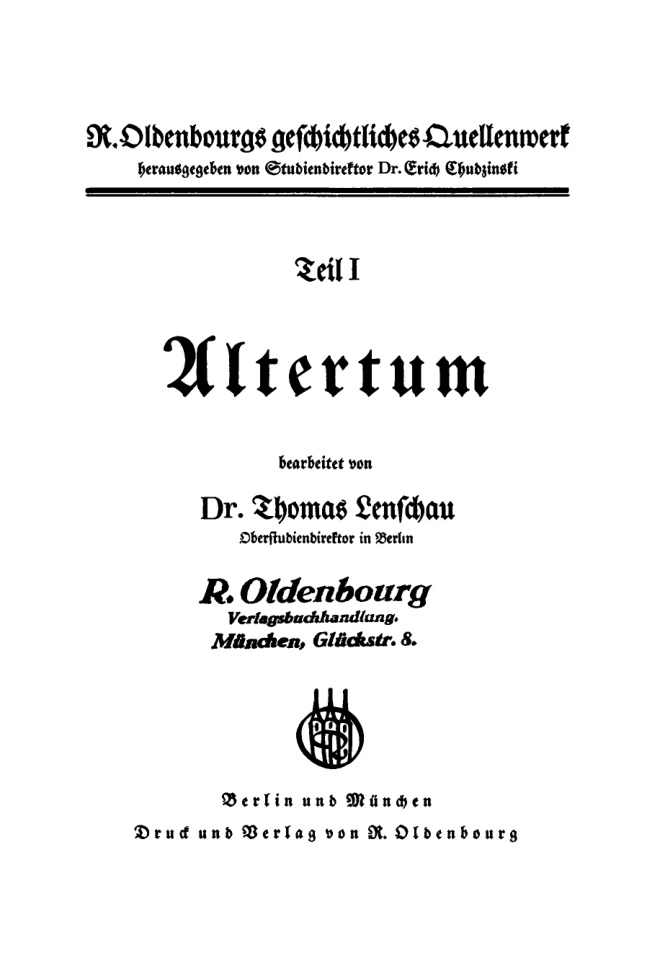 Altertum German Edition Erich Chudzinski Kitap Kapağı