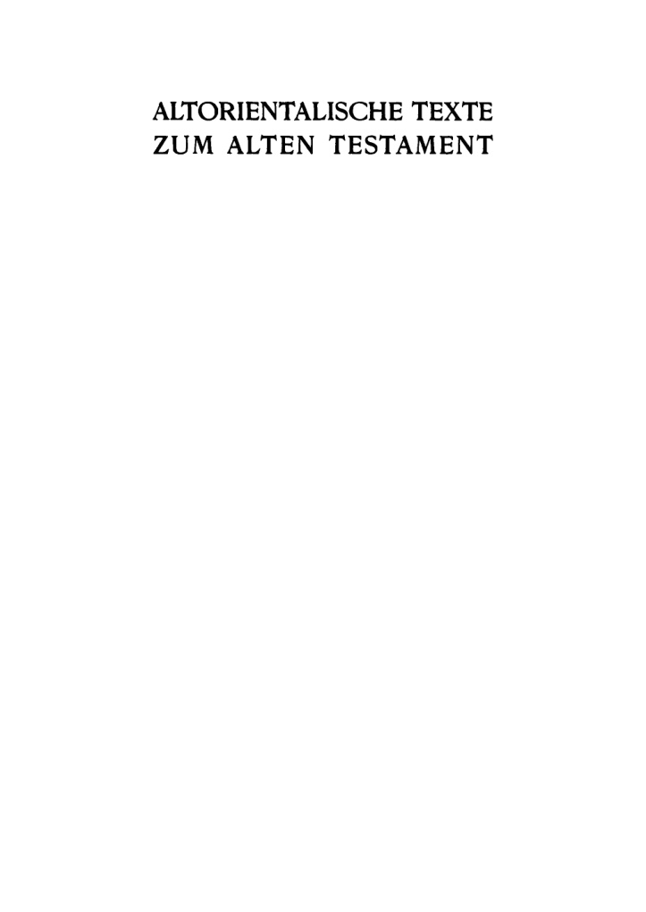 Altorientalische Texte und Bilder zum Alten Testament German Edition Hugo Gressmann Kitap Kapağı
