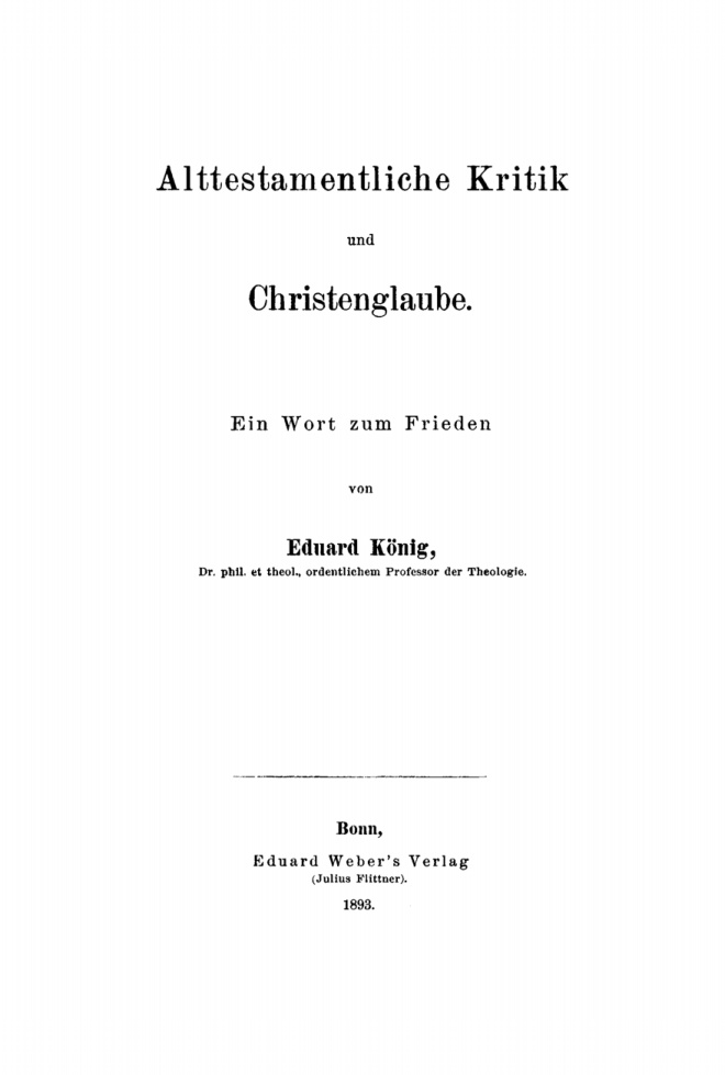Alttestamentliche Kritik und Christenglaube German Edition Eduard Konig Kitap Kapağı