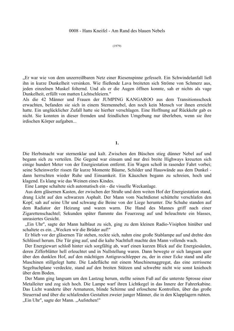 Am Rand Des Blauen Nebels German Edition Kneifel Hans Kitap Kapağı
