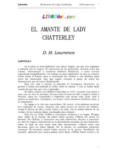 Amante de Lady Chatterley El Spanish Edition Lawrence D H Kitap Kapağı