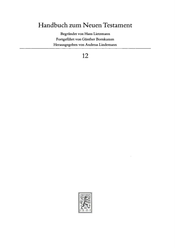 An Philemon An Die Kolosser An Die Epheser German Edition Hans Hubner Kitap Kapağı