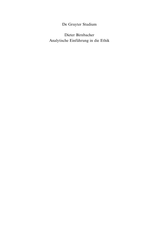 Analytische Einfuhrung in die Ethik German Edition Dieter Birnbacher Kitap Kapağı