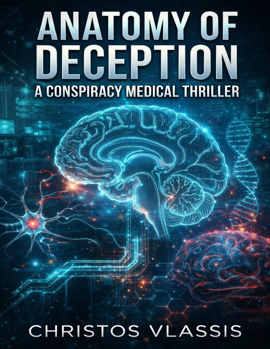 Anatomy of Deception a conspiracy medical thriller Christos Vlassis Kitap Kapağı