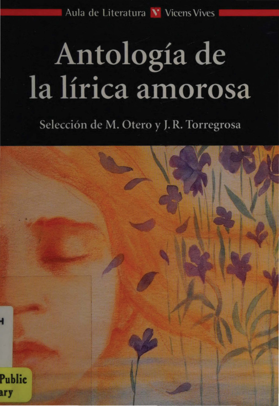 Antologia de la lirica amorosa Spanish Edition Manuel Otero Juan Ramon Torregrosa Kitap Kapağı