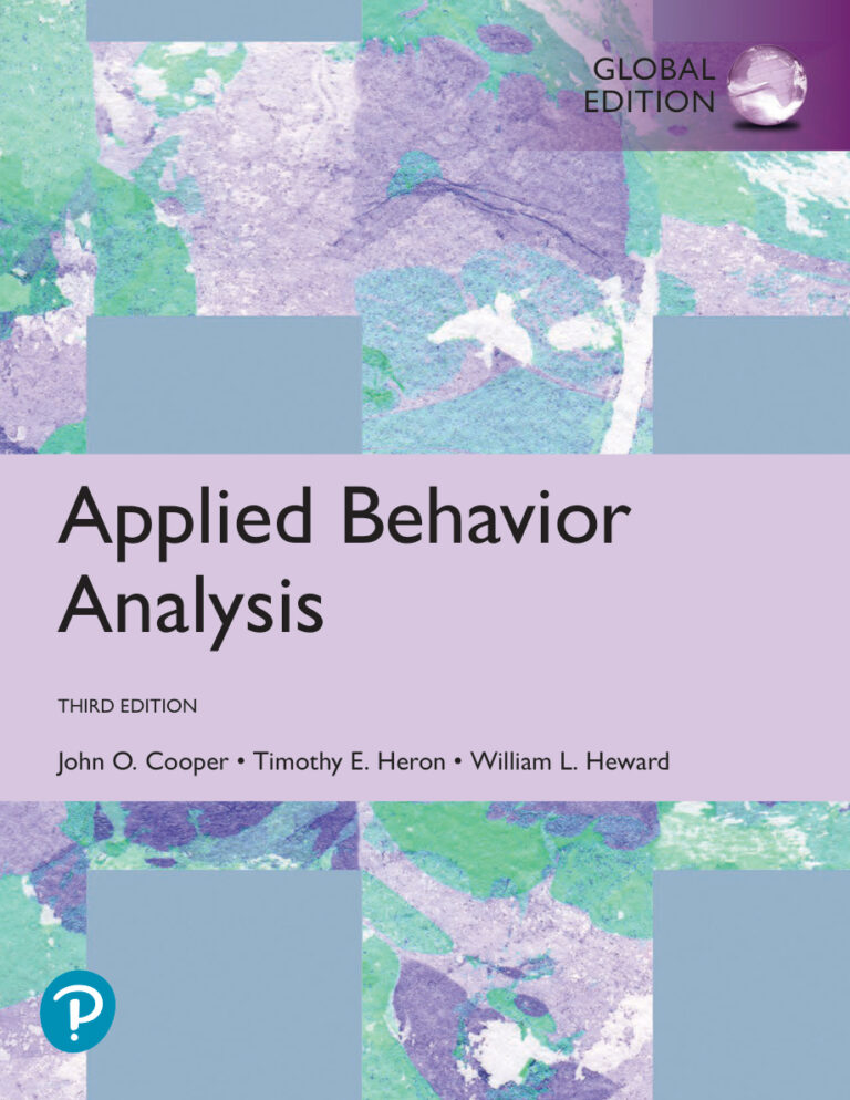 Applied Behavior Analysis 3rd Edition John O Cooper Kitap Kapağı