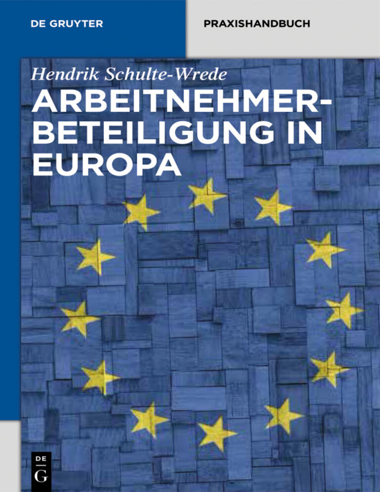 Arbeitnehmerbeteiligung in Europa German Edition Hendrik Schulte Wrede Kitap Kapağı