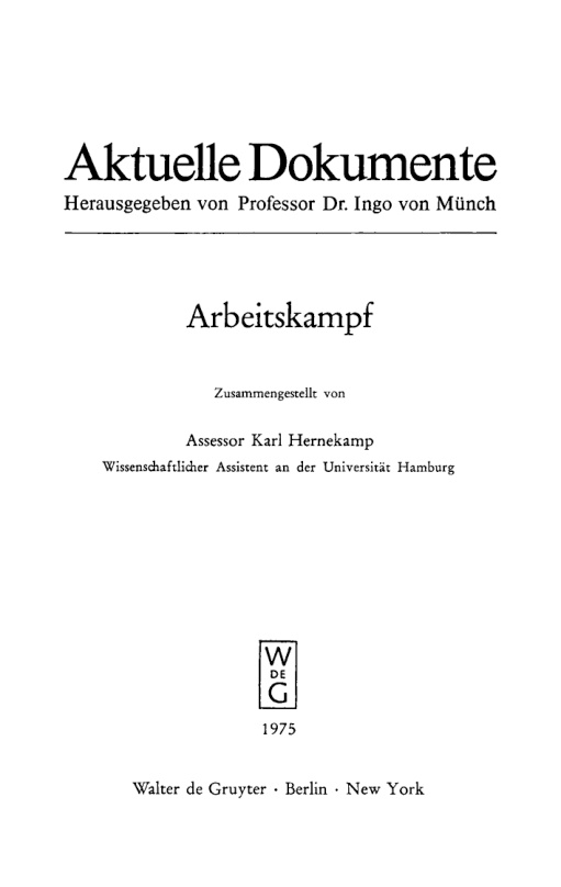 Arbeitskampf German Edition Karl Hernekamp Kitap Kapağı