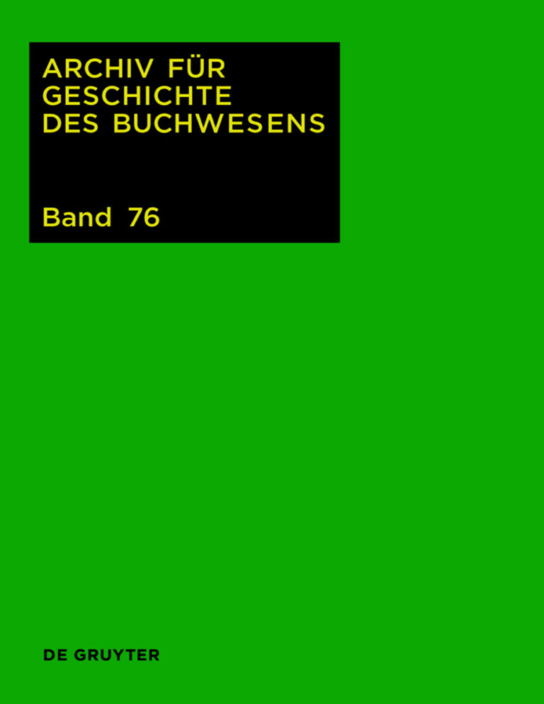 Archiv fur Geschichte des Buchwesens German Edition Bjorn Biester Kitap Kapağı