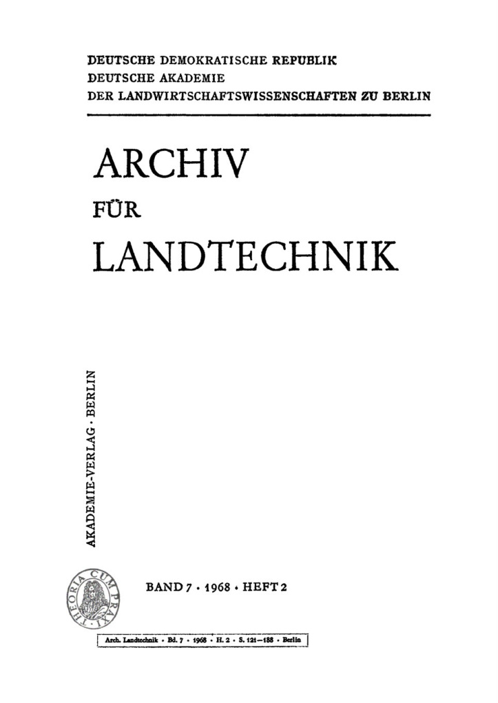 Archiv fur Landtechnik Band 7 Heft 2 German Edition Deutsche Akademie Der Landwirtschaftswissenschaften Kitap Kapağı