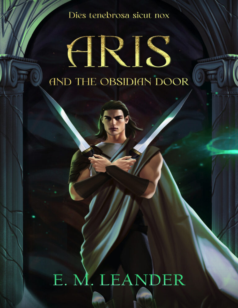 Aris and the Obsidian Door E M Leander Kitap Kapağı