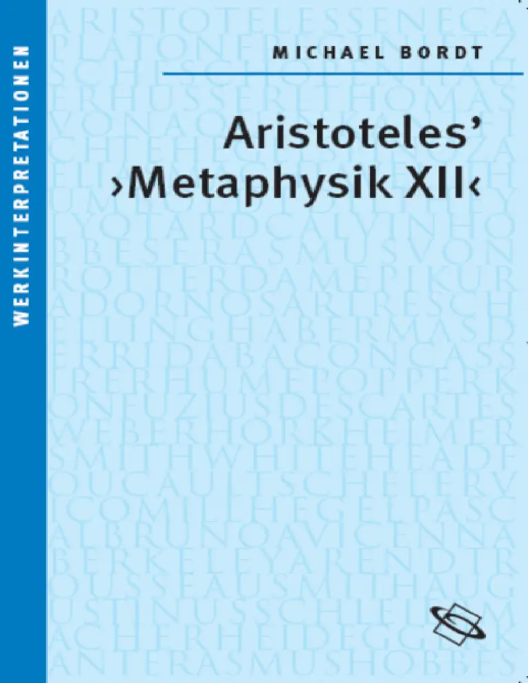 Aristoteles Metaphysik XII German Edition Michael Bordt Kitap Kapağı