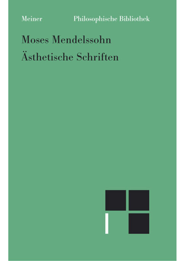 Asthetische Schriften German Edition Moses Mendelssohn Kitap Kapağı