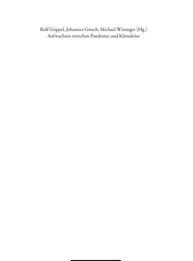 Aufwachsen zwischen Pandemie und Klimakrise Padagogische Arbeit in Zeiten grosser Verunsicherung Jahrbuch fur Psychoanalytische Padagog Kitap Kapağı