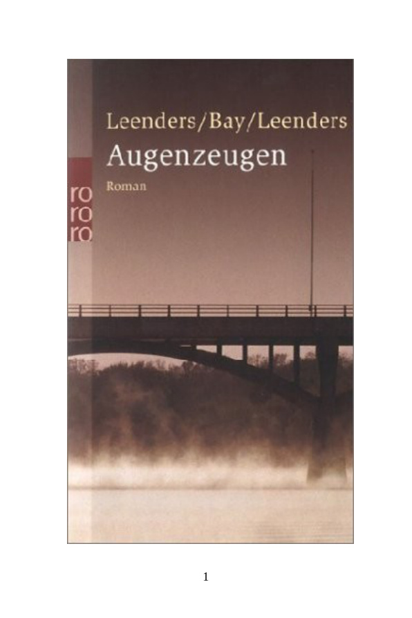 Augenzeugen German Edition Leenders Hiltrud Kitap Kapağı