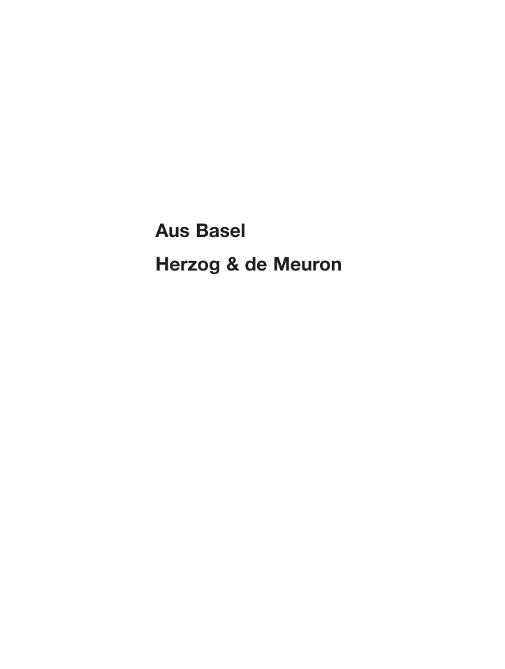 Aus Basel Herzog n de Meuron German Edition Jean Francois Chevrier Kitap Kapağı