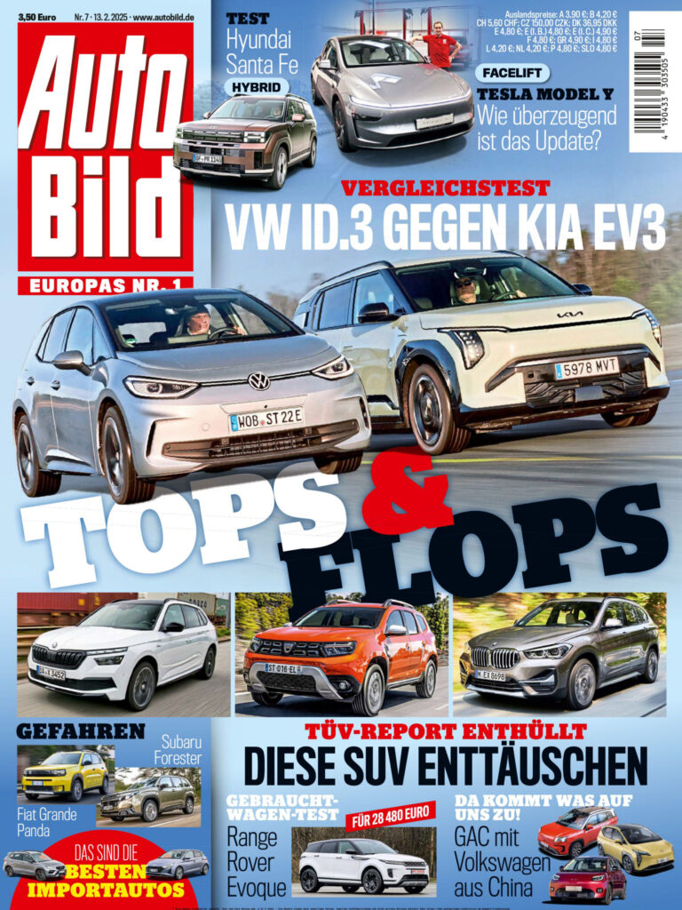 Auto Bild Schweiz 13 Februar 2025 GER Auto Bild Schweiz Kitap Kapağı