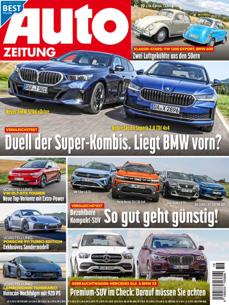 Auto Zeitung 28 August 2024 GER Auto Zeitung Kitap Kapağı
