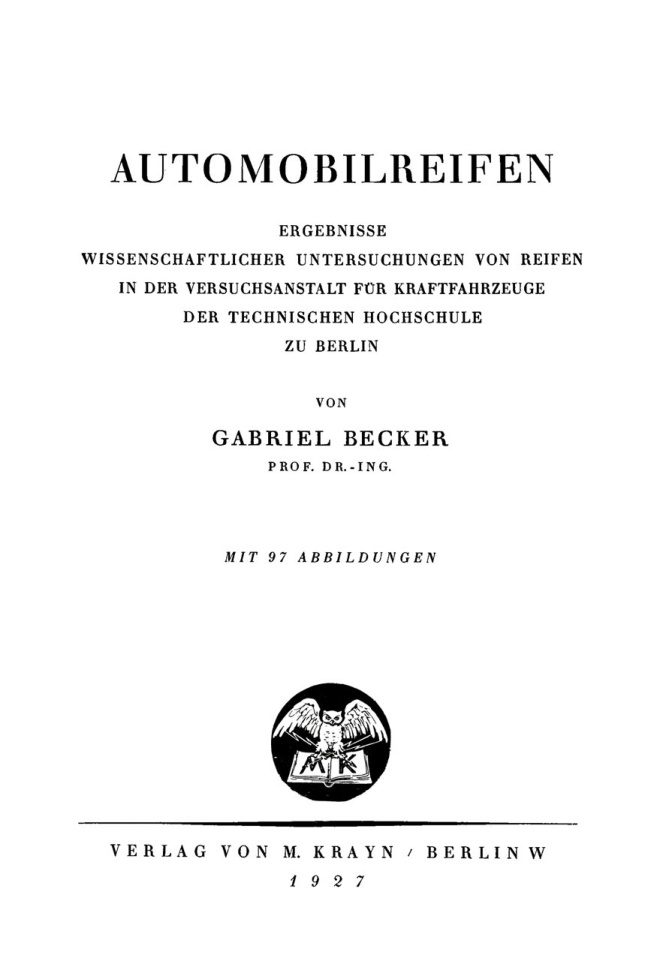 Automobilreifen German Edition Gabriel Becker Kitap Kapağı
