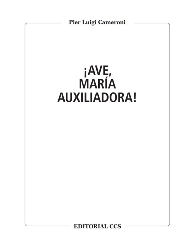 !Ave Maria Auxiliadora Spanish Edition Pier Luigi Cameroni Kitap Kapağı