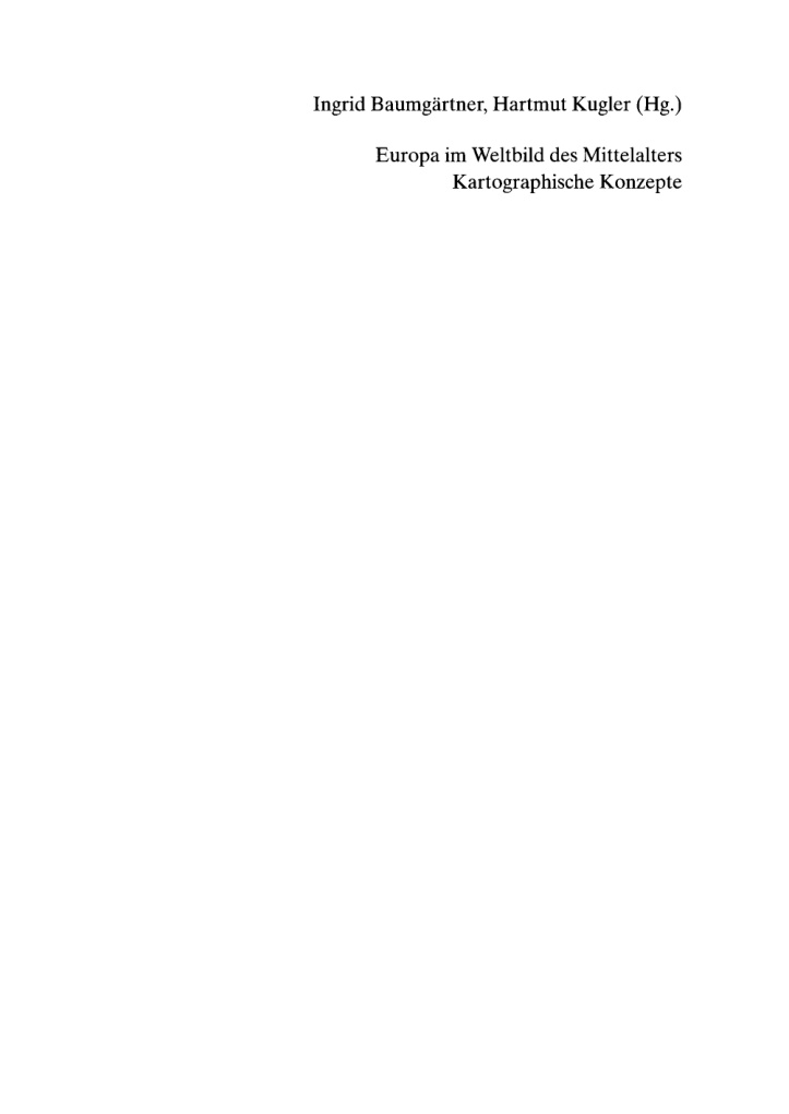 BAND 10 Europa im Weltbild des Mittelalters German Edition Ingrid Baumgartner Kitap Kapağı