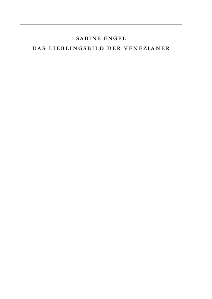 BAND 6 Das Lieblingsbild der Venezianer German Edition Sabine Engel Kitap Kapağı