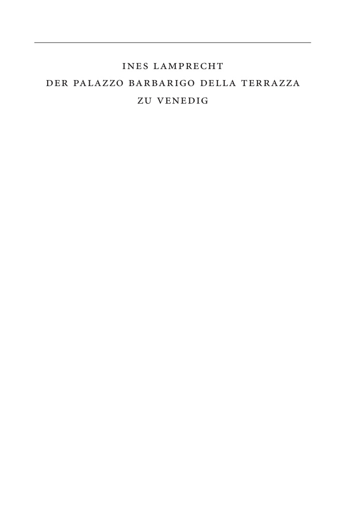 BAND Der Palazzo Barbarigo della Terrazza zu Venedig German Edition Ines Lamprecht Kitap Kapağı