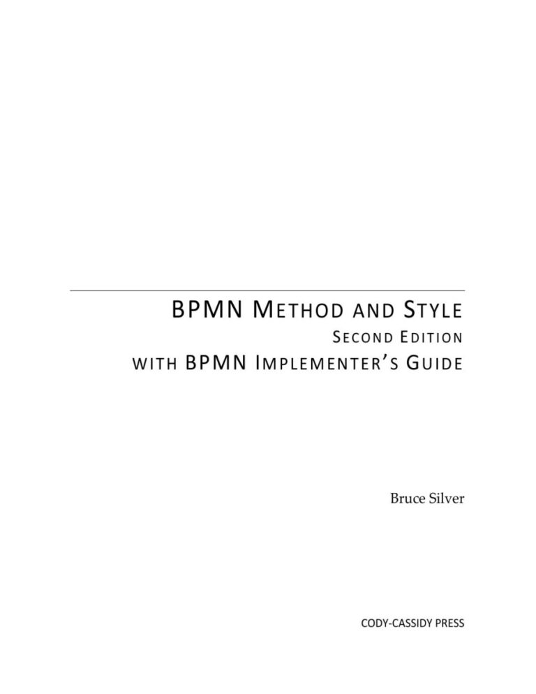 BPMN Method and Style Bruce Silver Kitap Kapağı
