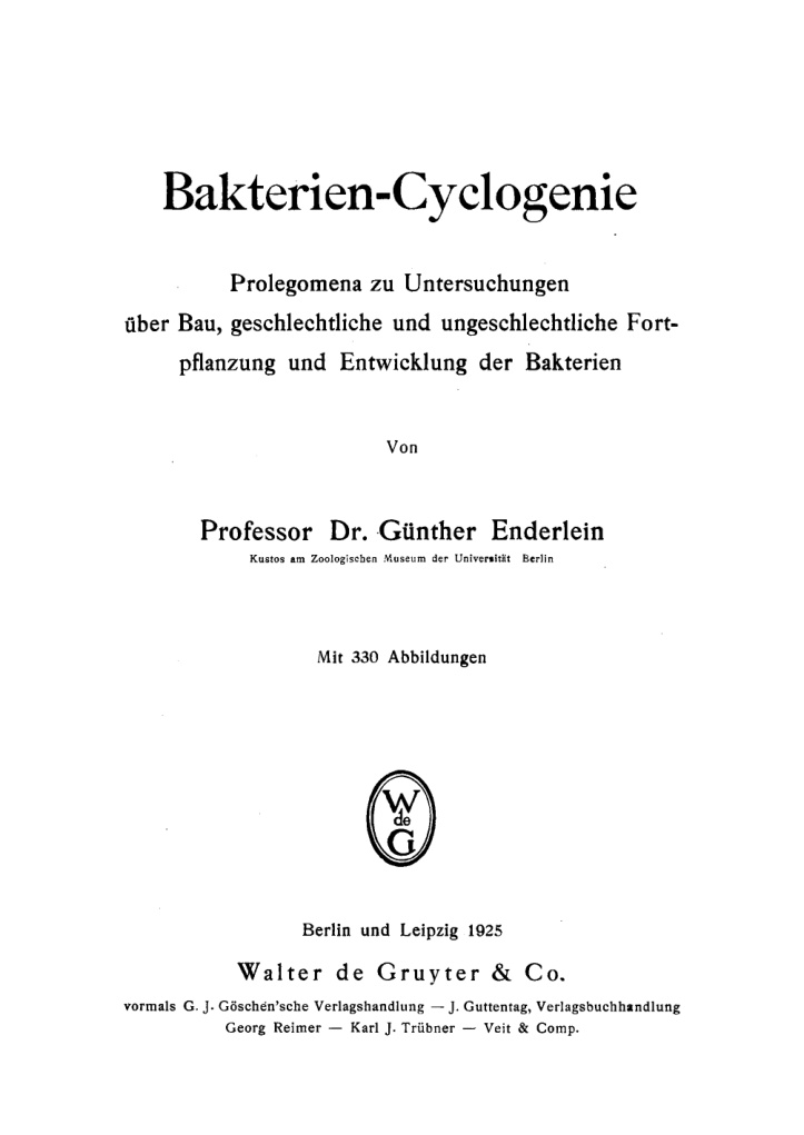 Bakterien Cyclogenie German Edition Gunther Enderlein Kitap Kapağı