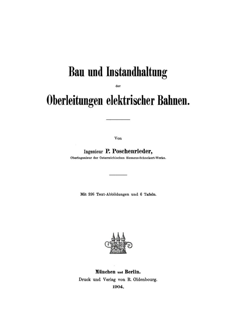 Bau und Instandhaltung der Oberleitungen elektrischer Bahnen PDF Download