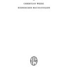 Baurischer Macchiavellus Lustspiel German Edition Christian Weise Kitap Kapağı