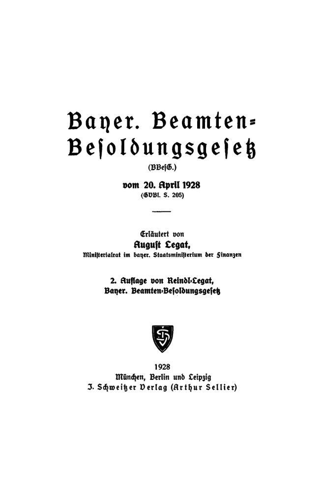 Bayer Beamten Besoldungsgesetz German Edition August Legat Kitap Kapağı