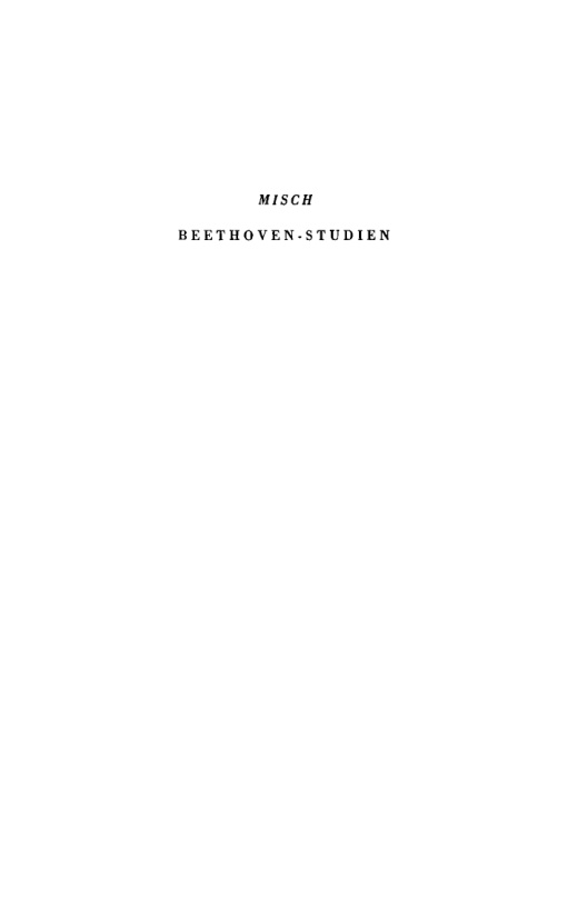 Beethoven Studien German Edition Ludwig Misch Kitap Kapağı