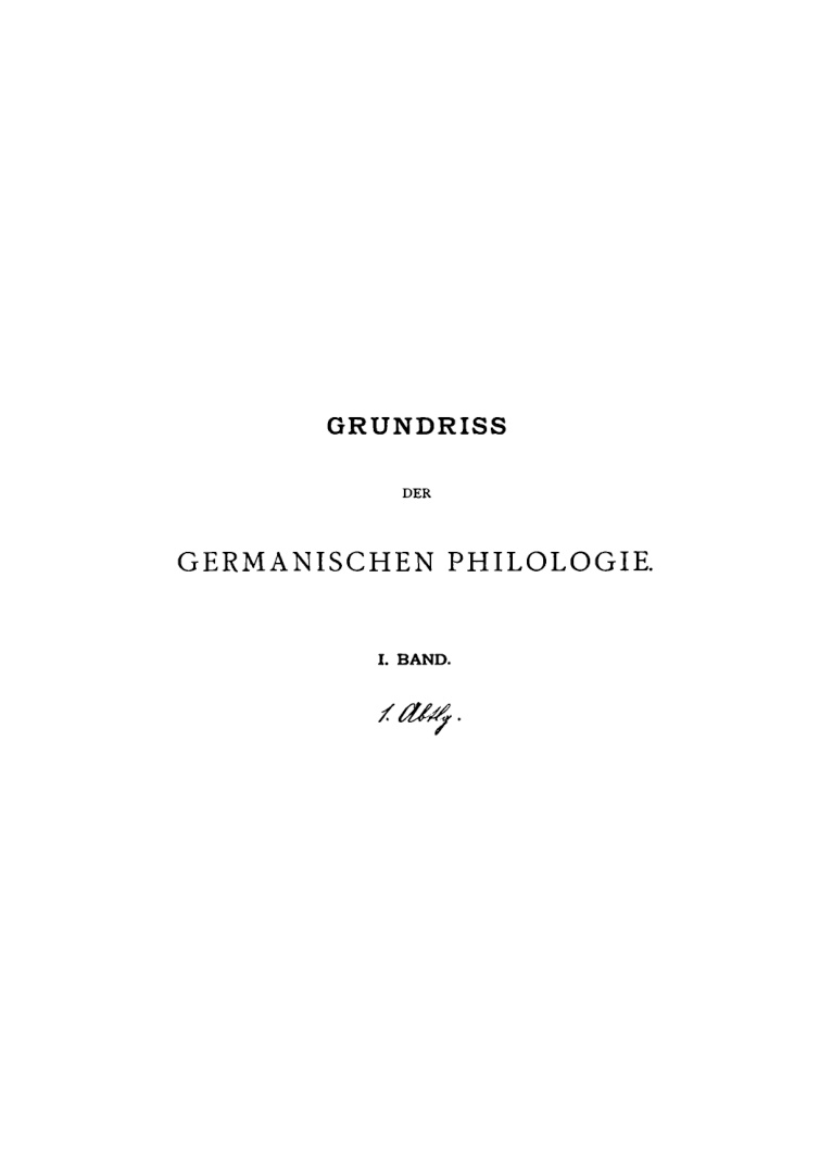 Begriff und Geschichte der germanischen Philologie German Edition Hermann Paul Kitap Kapağı