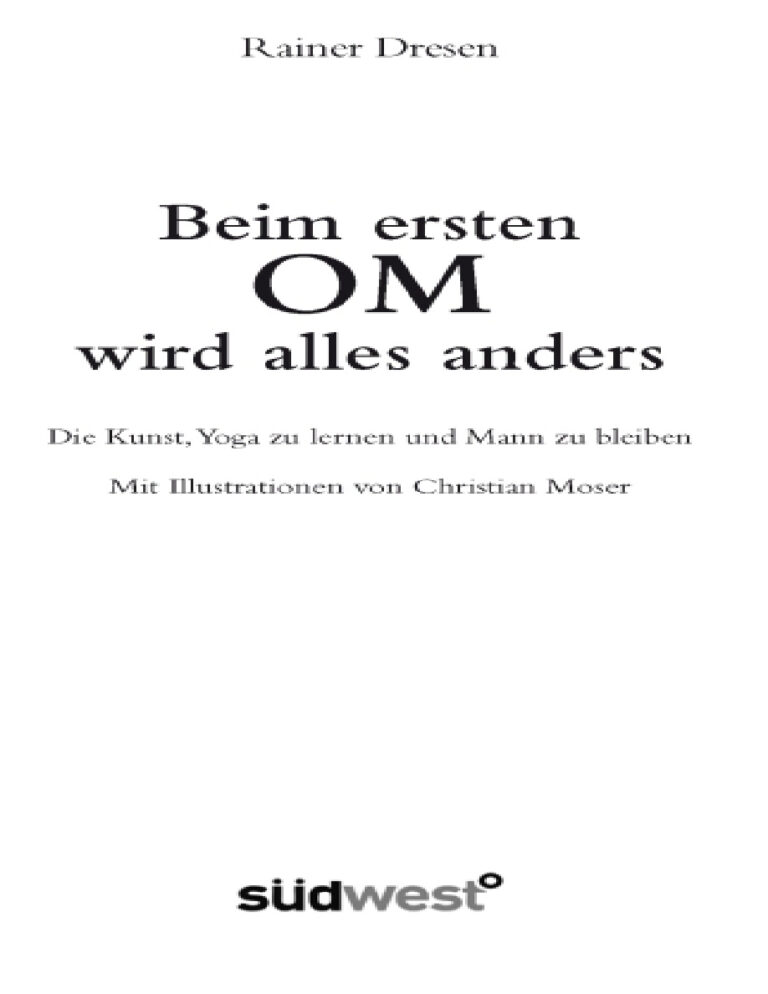 Beim ersten Om wird alles anders German Edition Dresen Rainer Kitap Kapağı
