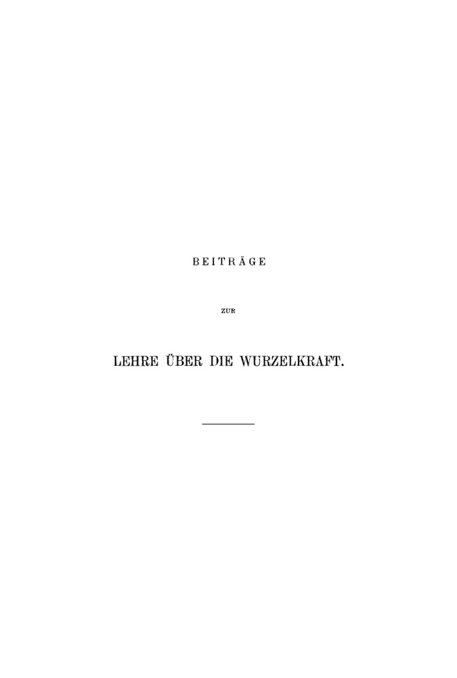 Beitrage zur Lehre uber die Wurzelkraft German Edition Alexis Horvath Kitap Kapağı