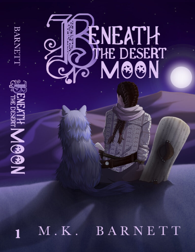 Beneath the Desert Moon MK Barnett Kitap Kapağı