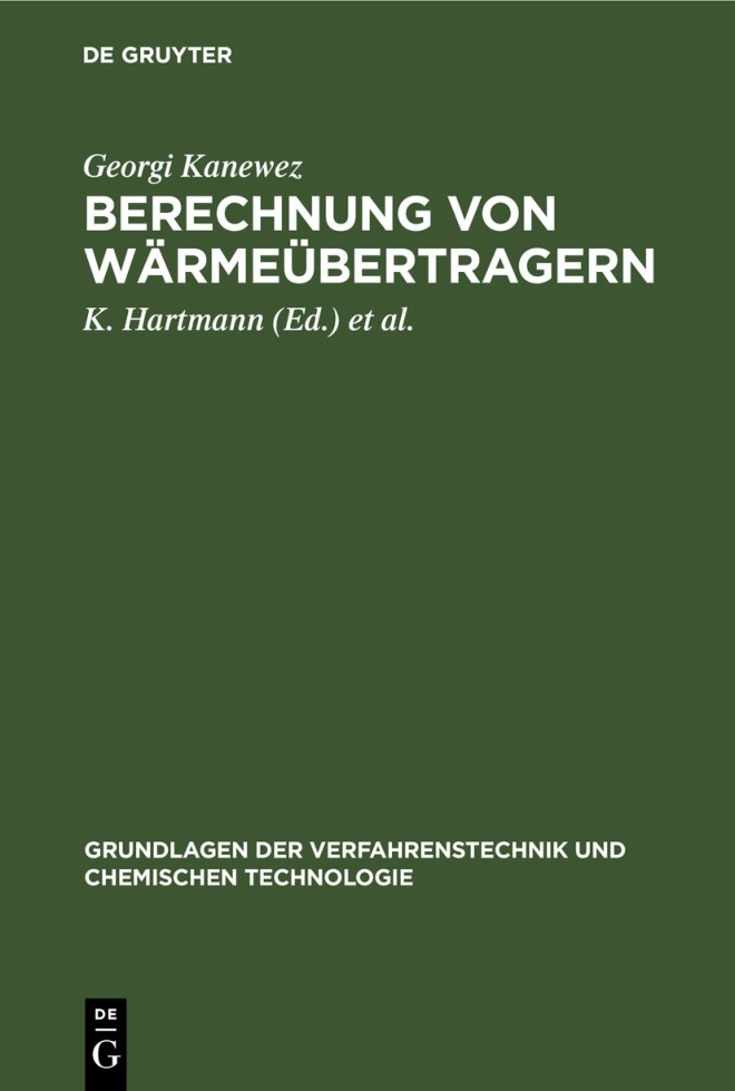 Berechnung von Warmeubertragern German Edition Georgi Kanewez Kitap Kapağı