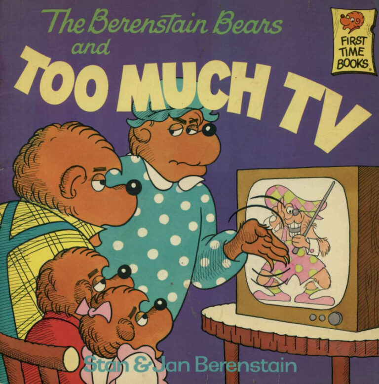 Berenstain Bears and too much tv Berenstain Jan Stan Kitap Kapağı