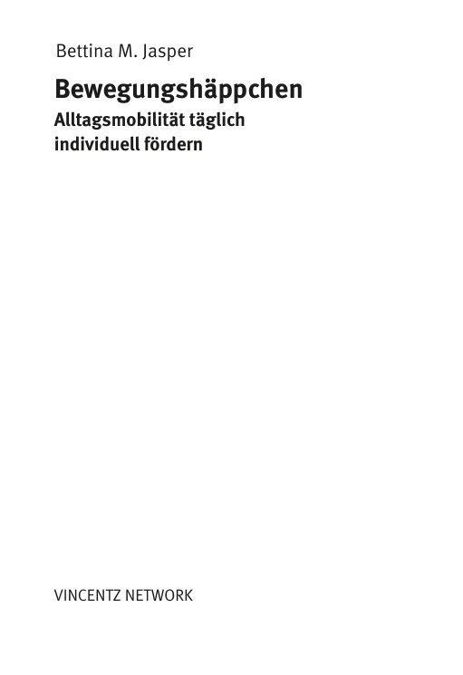 Bewegunghappchen German Edition Bettina M Jasper Kitap Kapağı