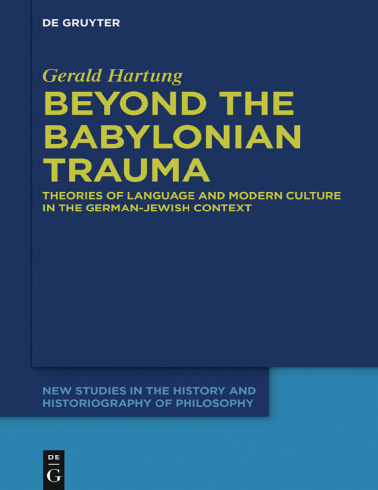 Beyond the Babylonian Trauma German Edition Gerald Hartung Kitap Kapağı