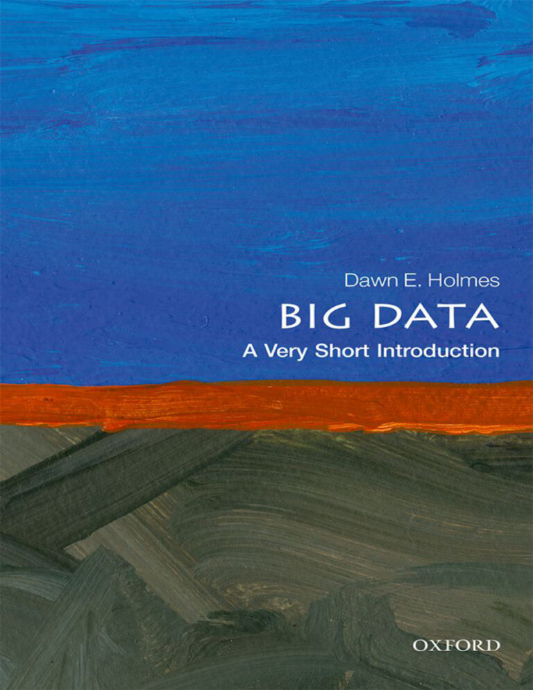 Big Data A Very Short Introduction Dawn E Holmes Kitap Kapağı