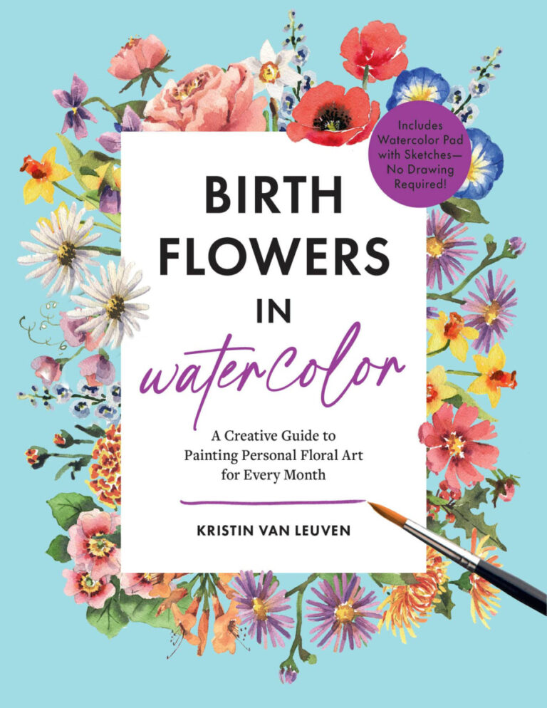 Birth Flowers in Watercolor Kristin Van Leuven Kitap Kapağı