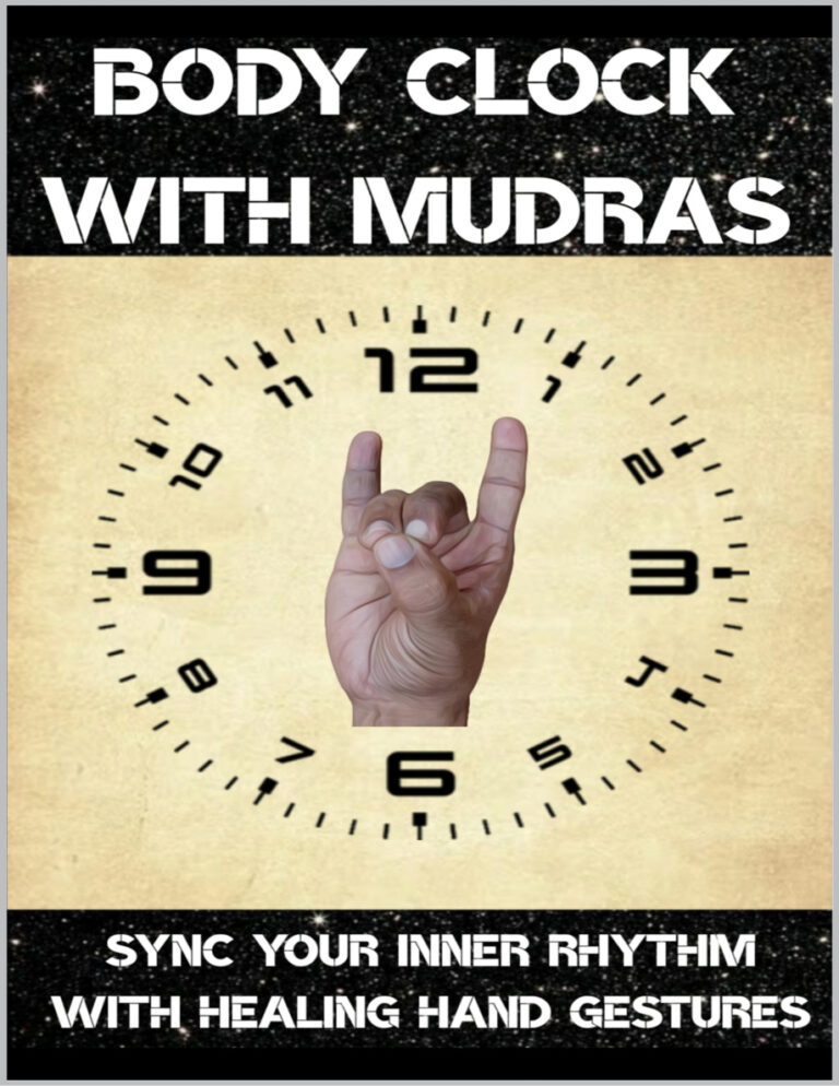 Body Clock with Mudras Rimthath MD Kitap Kapağı
